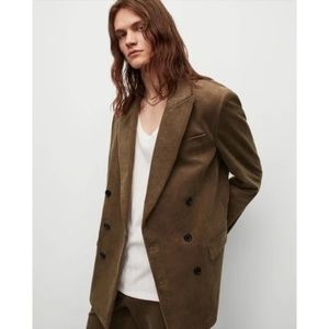 All Saints | Busco Corduroy Blazer in Worn Brown Size 36